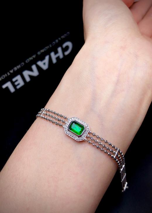 1ct刻面祖母绿手链 商品图3