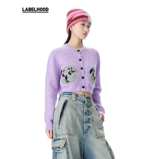 【SHORT SENTENCE×LABELHOOD】联名款小狗提花针织开衫 商品图1