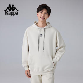 Kappa卡帕背靠背2025新款运动连帽卫衣男休闲针织套头衫宽松上衣K0F12MT61