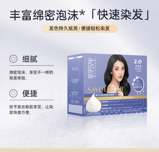 210ml啫喱泡泡染（章华汉草轻松染发霜2.0）自然黑-8310 商品图1
