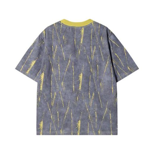 T2190早春新款时尚个性韩版撞色倒三角圆领短袖T恤百搭情侣套头上衣 商品图5