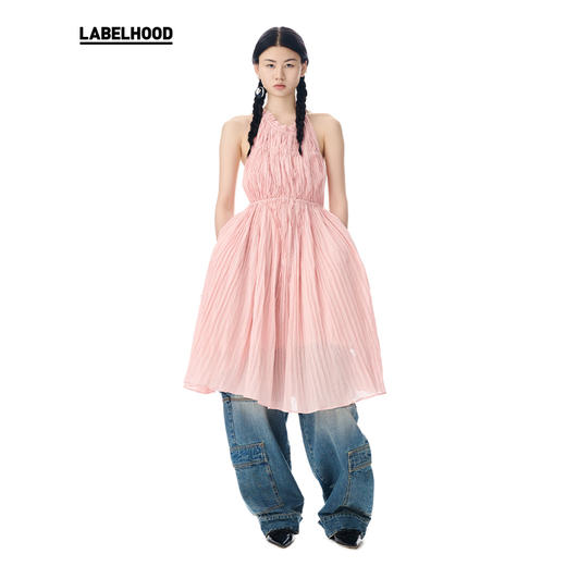 【ASSIGNMENTS×LABELHOOD】蕾虎联名款简约挂脖连衣裙 商品图0
