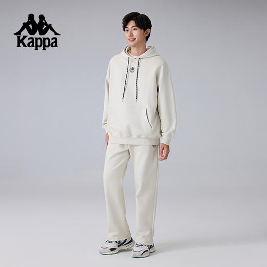 Kappa卡帕背靠背2025新款运动连帽卫衣男休闲针织套头衫宽松上衣K0F12MT61 商品图4