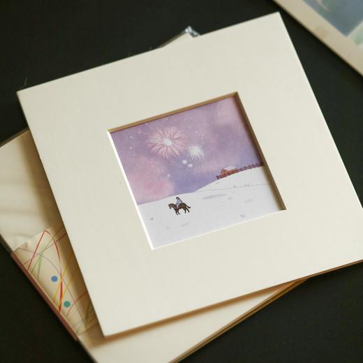 「雪地烟花」卡纸画|18.8cmx18.8cm   * 可付邮费或者随单发出， 随单发出到货退邮费 商品图0