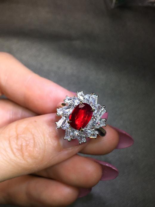 2.23ct刻面红宝石戒指 商品图0