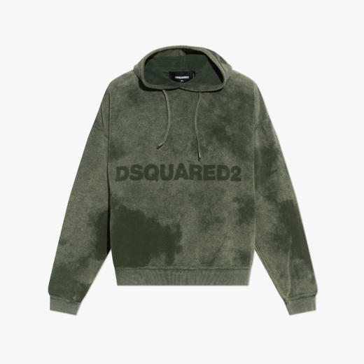 DSQUARED2 男士字母徽标棉质连帽卫衣 绿色 S71GU0699 S25030 697 商品图0