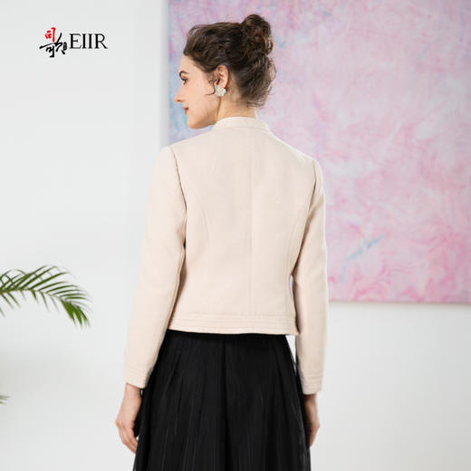 司歌修身短外套秋冬女弹力拉链B901242X 商品图2