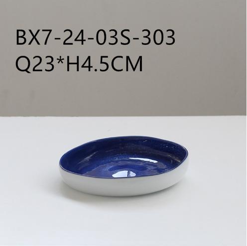 创意马卡龙不规则手工磁粉果盘样板间餐桌酒店冷盘蛋糕盘装饰盆 商品图9