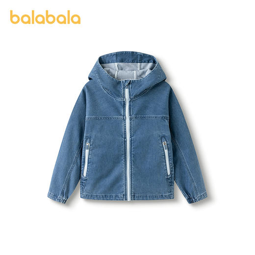 巴拉巴拉童装男童外套儿童上衣春装连帽牛仔便服潮百搭时尚舒适 商品图0