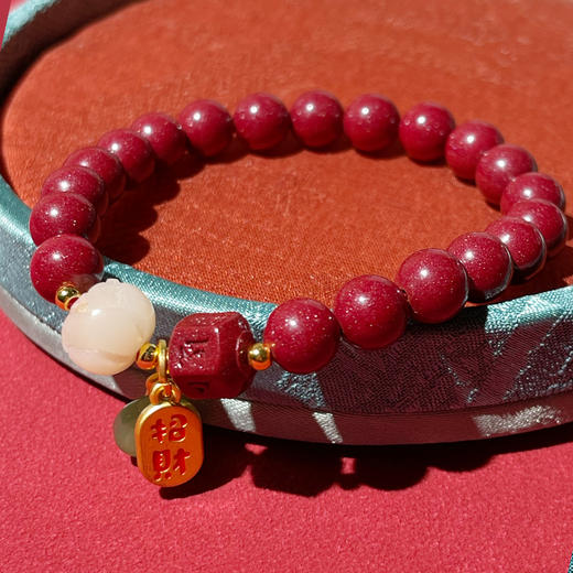 【2025朱砂】莲花纳福朱砂手串8mm 商品图1