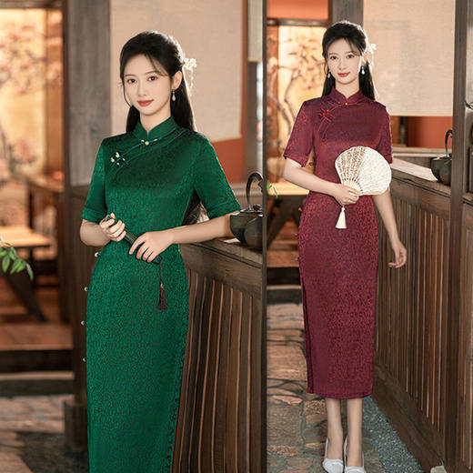 GX传统中式老上海旗袍2025春夏新款复古国风军阀阔太太大码旗袍 商品图0