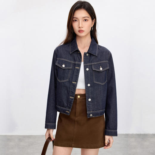 【内购】时尚丹宁牛仔外套时尚通勤休闲城市度假感丹宁风潮牛仔外套-W51W58881 商品图2