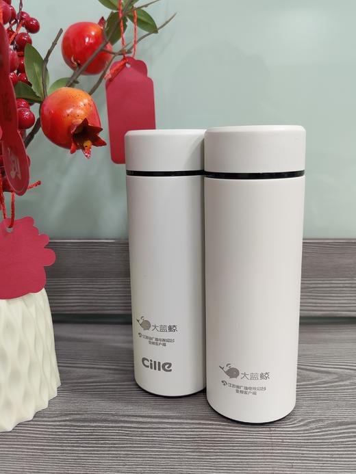 大蓝鲸定制 316材质保温杯 简约白色 商品图0
