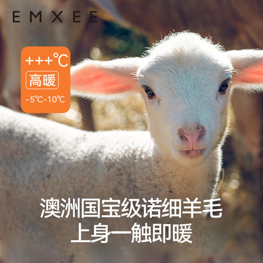 EMXEE嫚熙孕妇秋衣秋裤套装本命年羊毛月子服哺乳保暖内衣 商品图2