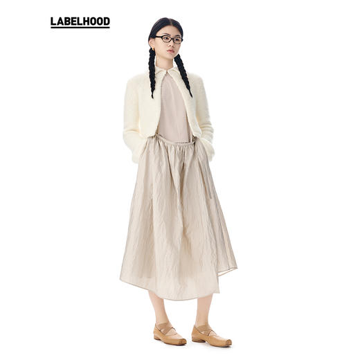 【SWAYING x LABELHOOD】蕾虎联名款简约绒感翻领短夹克 商品图2