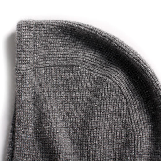 100%山羊绒无袖连帽套头背心 商品图7