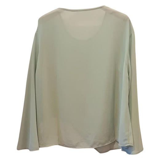 VIVIAN LIU R2443007初秋女装新款时尚圆领不规则下摆长袖上衣 商品图1