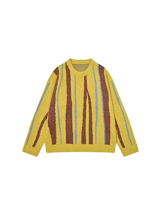 马得工地/ MDGDMY244272/不规则条纹圆领毛衣 商品图3