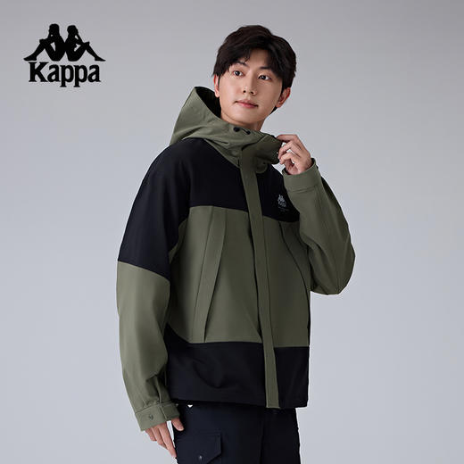 Kappa卡帕背靠背2025新款户外运动防风衣男款防泼水夹克休闲外套K0F12FJ72 商品图2