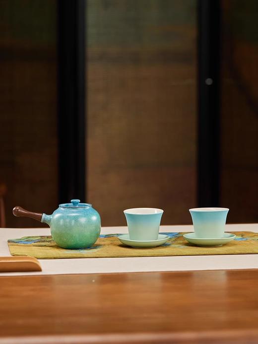 朱炳仁铜 上春山茶礼套装精致泡茶小铜壶功夫茶具千里江山礼物 商品图2