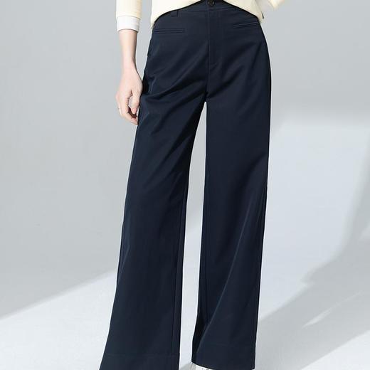 【高货xg】全新升级【铂金会员165/天猫219/差价54】(12153) 洛诗琳韩系两穿条纹卷边阔腿裤春季新款宽松直筒休闲裤 商品图3