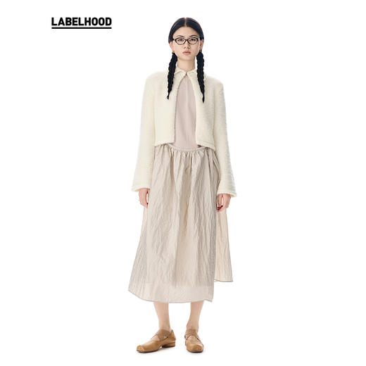 【SWAYING x LABELHOOD】蕾虎联名款简约绒感翻领短夹克 商品图1