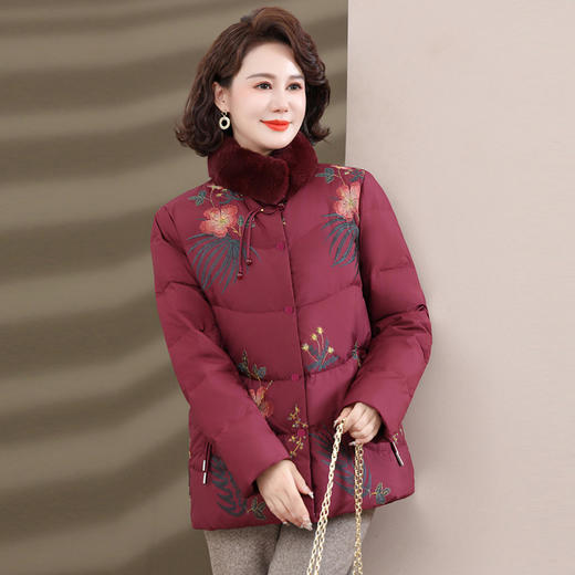 【 冬装羽绒棉服中年妈妈装】洋气中老年短款棉衣外套女保暖棉袄 商品图3