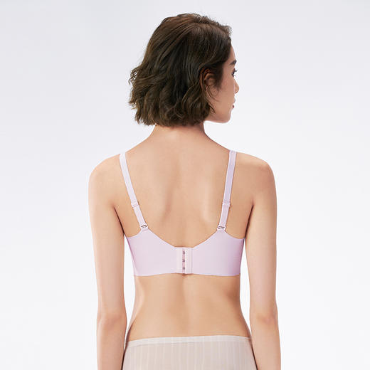 都市丽人B杯常规内衣薄锦提花自然舒适无钢圈常规文胸LBH2M1 商品图3