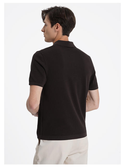 callisto松弛系列咖色棉混纺T恤 商品图4