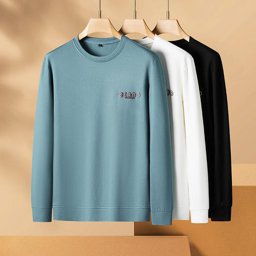 【新款DX】大依优型大码圆领卫衣长袖加肥加大休闲运动上衣男打底衫胖子男士 商品图6