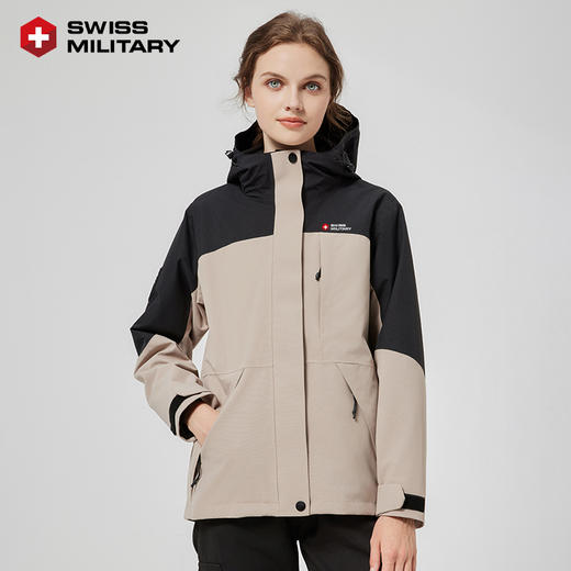 【瑞士百年户外专业品牌】SWISS MILITARY瑞士军工/二级冲锋衣 全热封压胶冲锋衣/ 送背包 +银狐绒内胆 商品图6