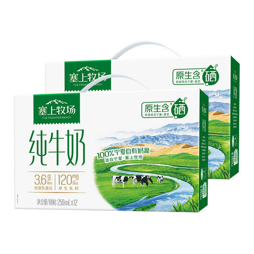 塞上牧场纯牛奶250ml×12盒 商品图5