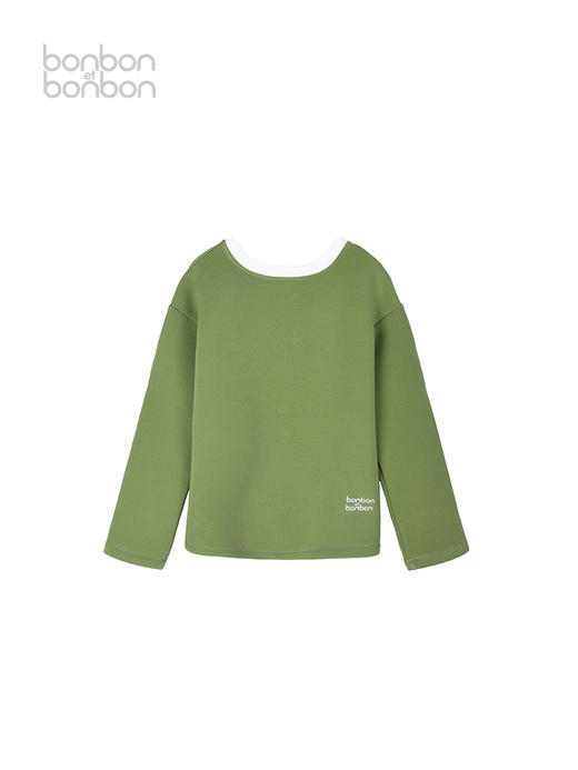 牛油果绿两穿针织长袖上衣 商品图1