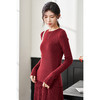 剩L 【新年红色】2026春节新款红色含羊毛针织衫百搭显瘦上衣4406 商品缩略图2