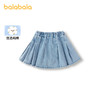 巴拉巴拉童装女童短裙牛仔百褶裙2025春新款裙子百搭 商品缩略图0