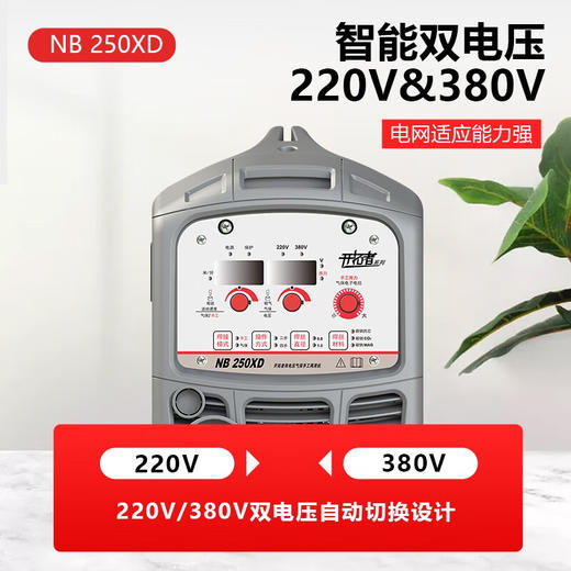 沪工之星 NB-250XD 二保焊双电压无气有气保焊手工焊家用一体机两用电焊机，QTB-200-前松后宾焊枪。 商品图3