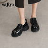 预售12天|Safiya/索菲娅2025酷圆头增高粗跟英伦风厚底系带JK乐福鞋SFD1112221 商品缩略图3
