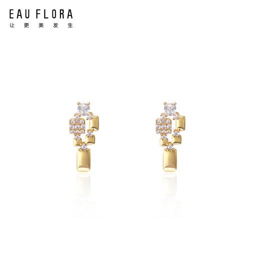 【极光】几何造型闪锆耳钉 商品图1