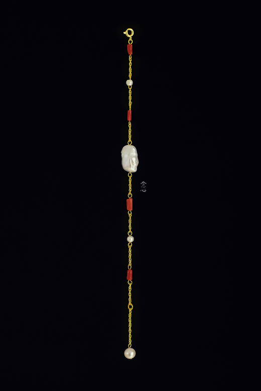 异形珍珠珊瑚管手链 商品图1