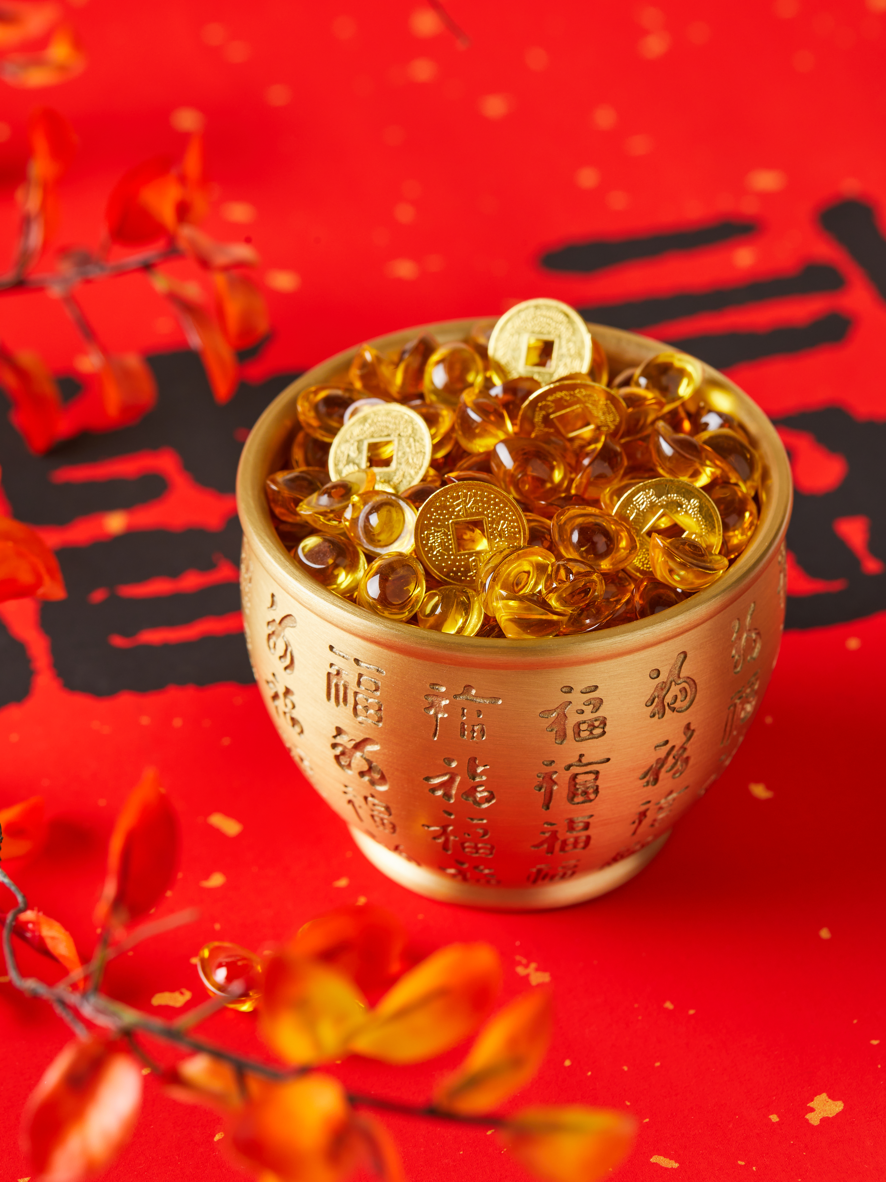 普陀山书院黄铜百福缸