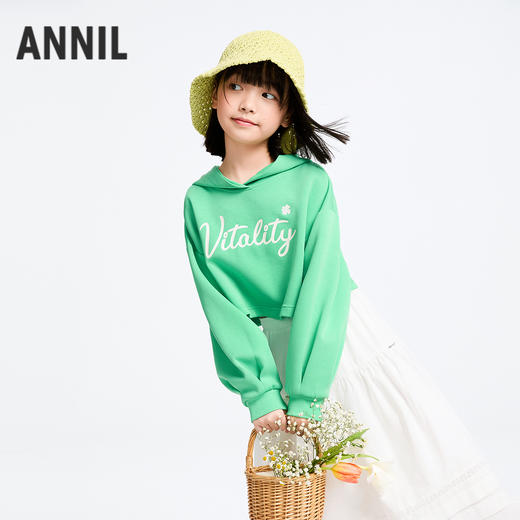 女童翻领长袖卫衣春季新款安奈儿童装实体店同款AG511574 商品图1