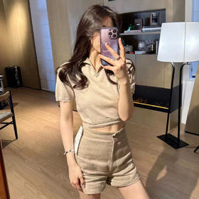 ROMI STUDIO“正反多穿”百搭透气短款圆领拉链短袖M3756