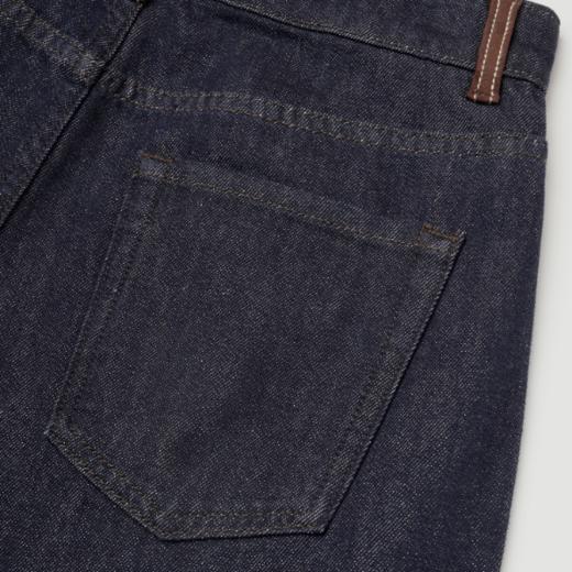 ROMI STUDIO “棕标甄选” 高支斜纹棉洗水拼色直筒牛仔裤 24SSN674 商品图4