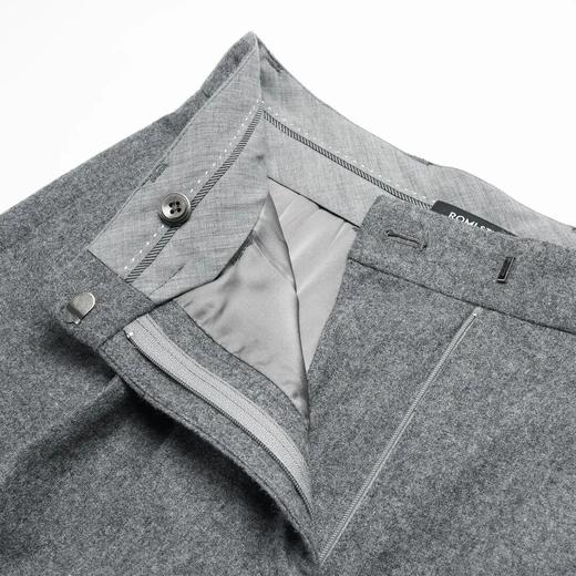 ROMI STUDIO“quiet luxury”羊毛混纺高腰直筒深花灰西裤 23AWK872 商品图2