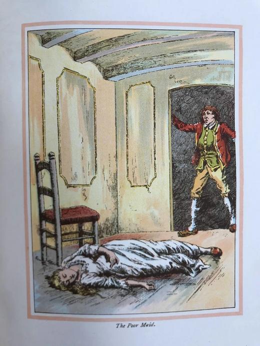 1884年 笛福《鲁滨逊漂流记》 20幅彩色插图 漆布精装32开 商品图13