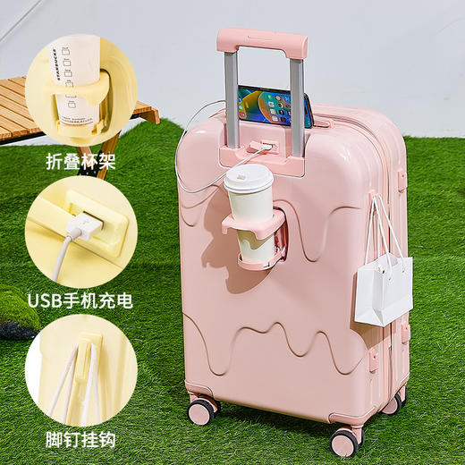 【卸下焦虑！放松心情 】趣味雪糕箱颜值夏季新款冰激凌雪糕行李箱20寸小箱子可登机密码箱 商品图8