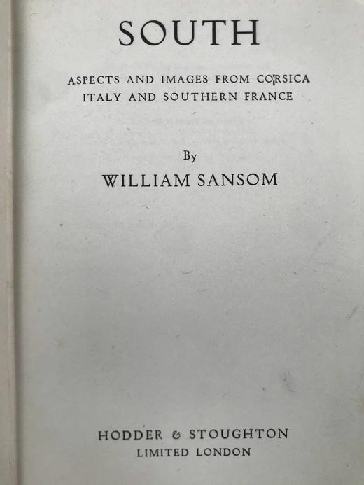 1948年 威廉‧参孙《南方：科西嘉岛与法国南部风物志》 漆布精装32开 商品图3