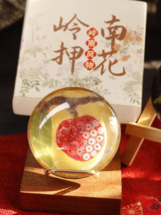 岭南荔枝押花冰箱贴 商品图3