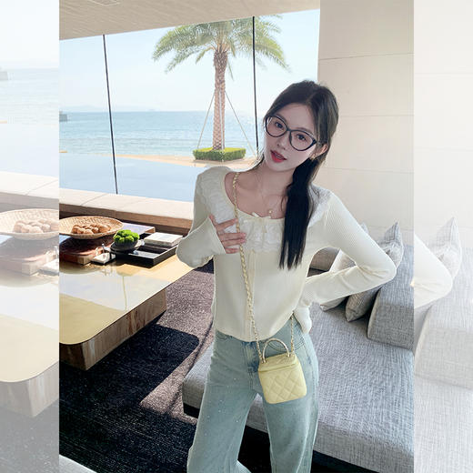 <曾小咸推荐>3.23现货秒杀 ！微信超特价！蝴蝶结花边短款T恤 日常139.99 立减80 秒杀59.99！！ 商品图1