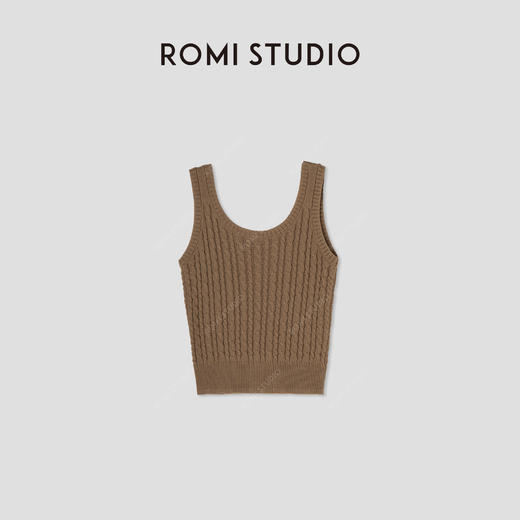 ROMI STUDIO“随性松弛感”100高捻棉百搭镂空针织吊带背心M3754 商品图3